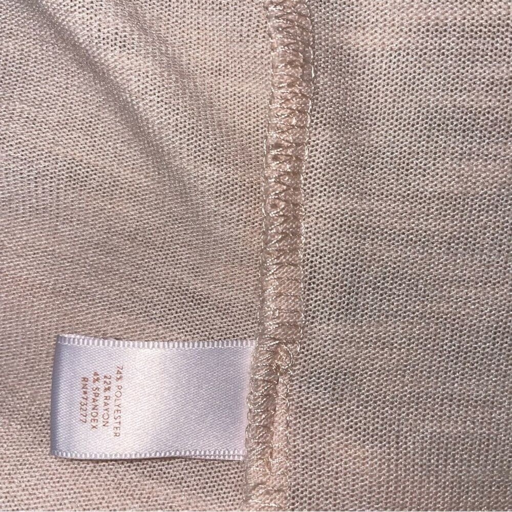 LC Lauren Conrad cream peach open front lightweight trumpet sleeve cardigan SZ M - Picture 9 of 9
